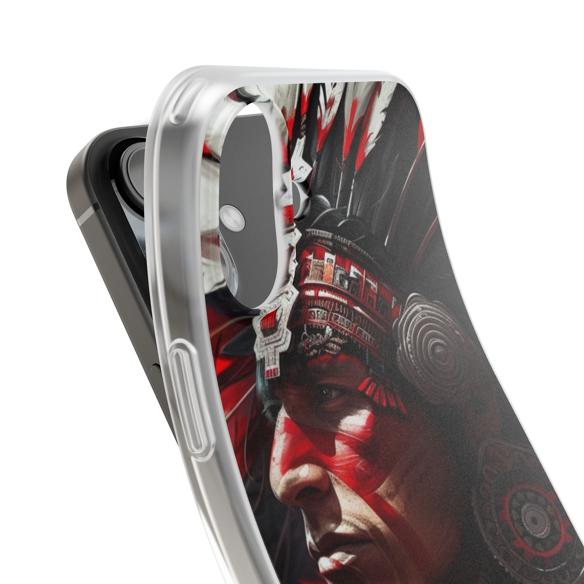 Aztec Loyal Warrior – Flexi Phone Case (iPhone & Samsung • Clear TPU • Made in USA • Personalized Option)