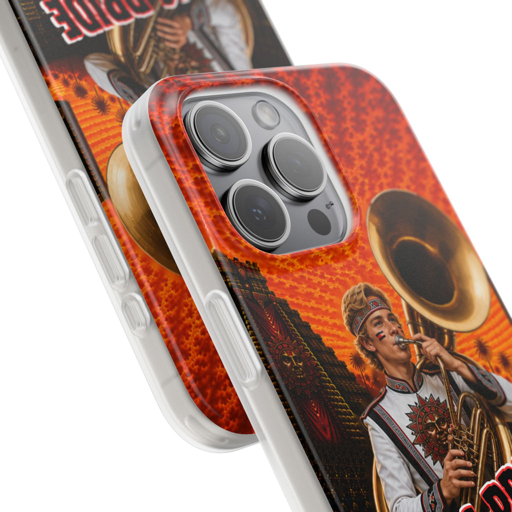 Aztec Band Warrior – Flexi Phone Case (iPhone & Samsung • Clear TPU • Made & Shipped in the USA • 🚚 FREE USA Shipping • Personalized Option)