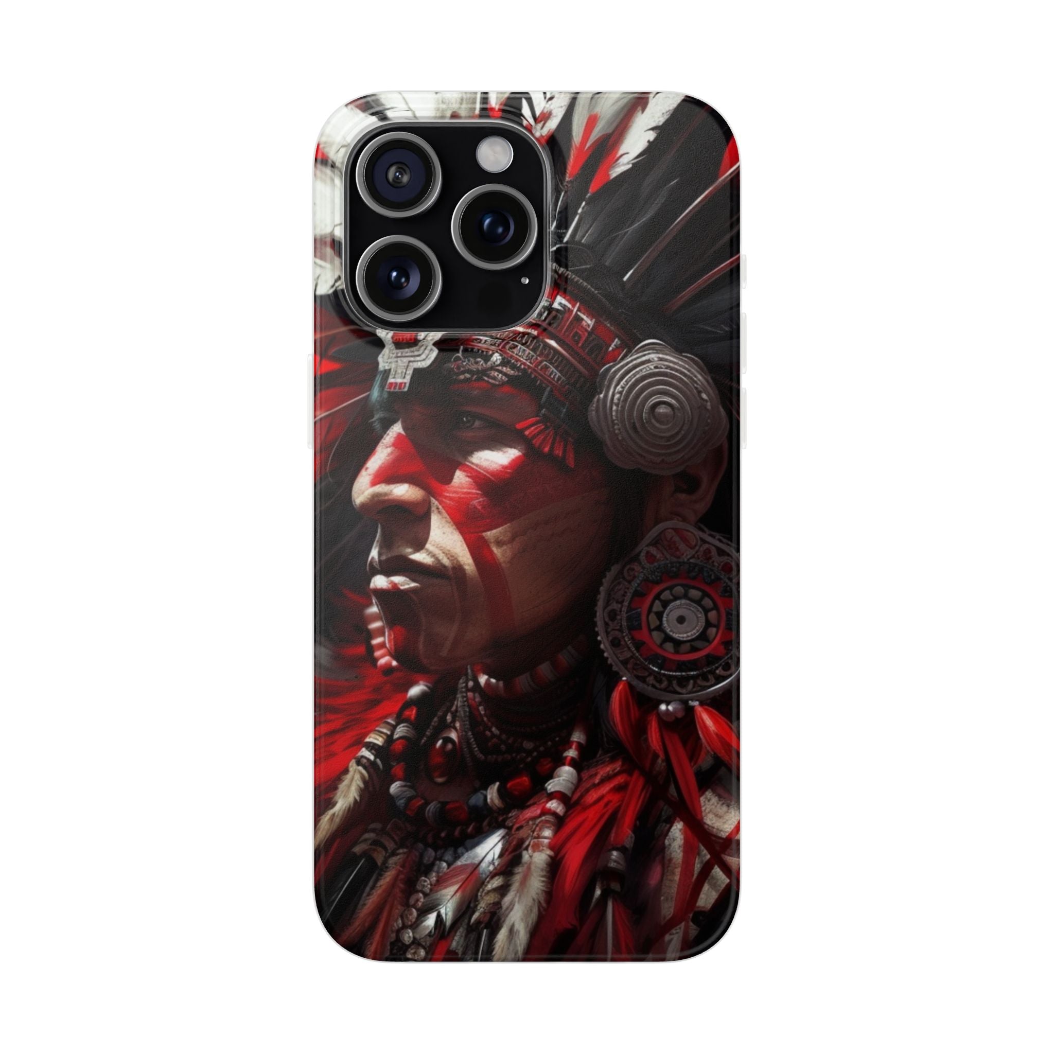 Aztec Loyal Warrior – Flexi Phone Case (iPhone & Samsung • Clear TPU • Made in USA • Personalized Option)