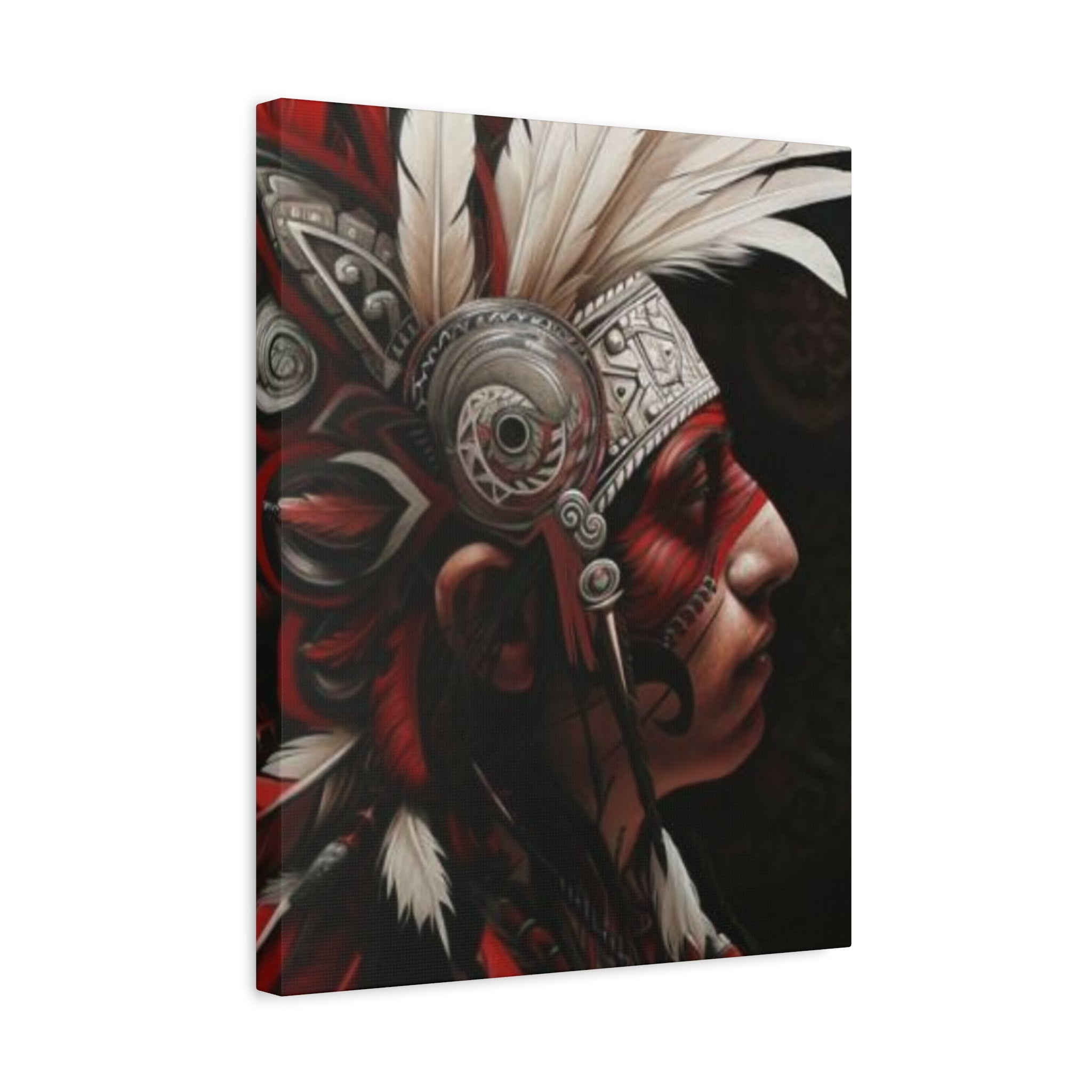 Aztec Warrior King – Bold Aztec Wall Art Canvas