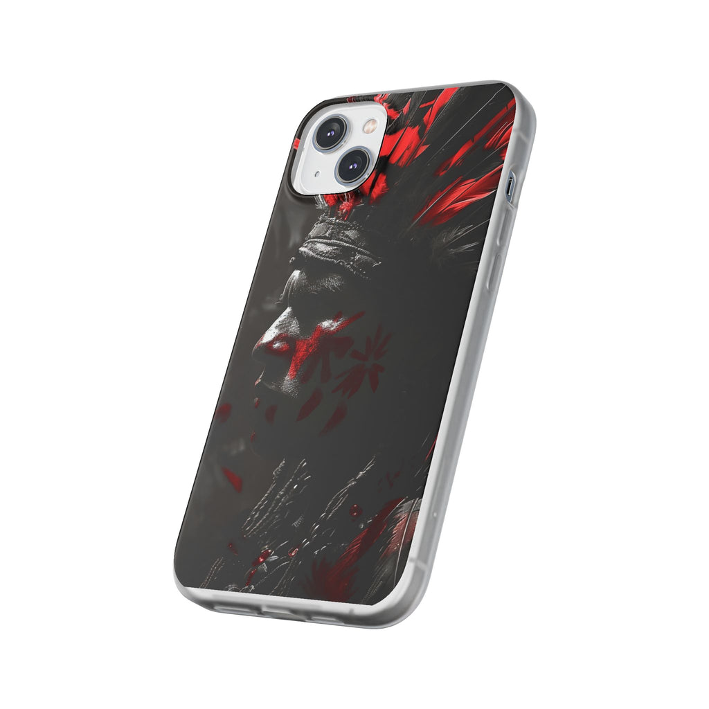 Aztec Jaguar Warrior – Flexi Phone Case (iPhone & Samsung • Clear TPU • Made in USA • Personalized Option)