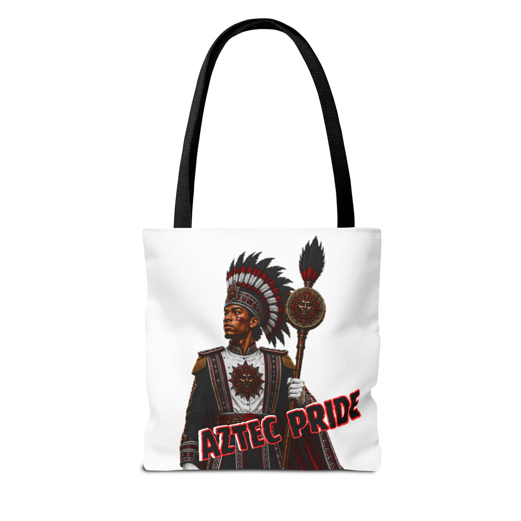 Aztec Band Warrior Tote Bag | Aztec-Inspired AI Art • Made & Shipped in the USA • 🚚 FREE USA Shipping • FREE Personalization