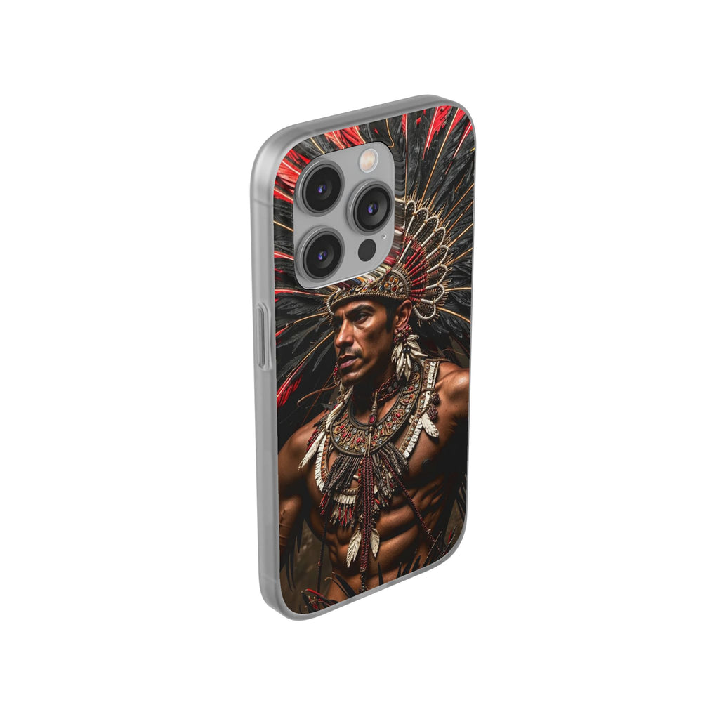 Aztec Sun Guardian – Flexi Phone Case (iPhone & Samsung • Clear TPU • Made in USA • Personalized Option)
