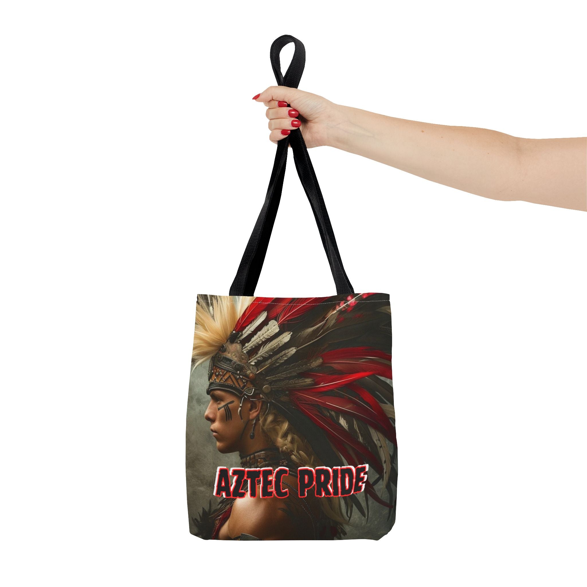 Aztec Storm Warrior Tote Bag – Aztec-Inspired Reusable Shopping Bag | GringoArte