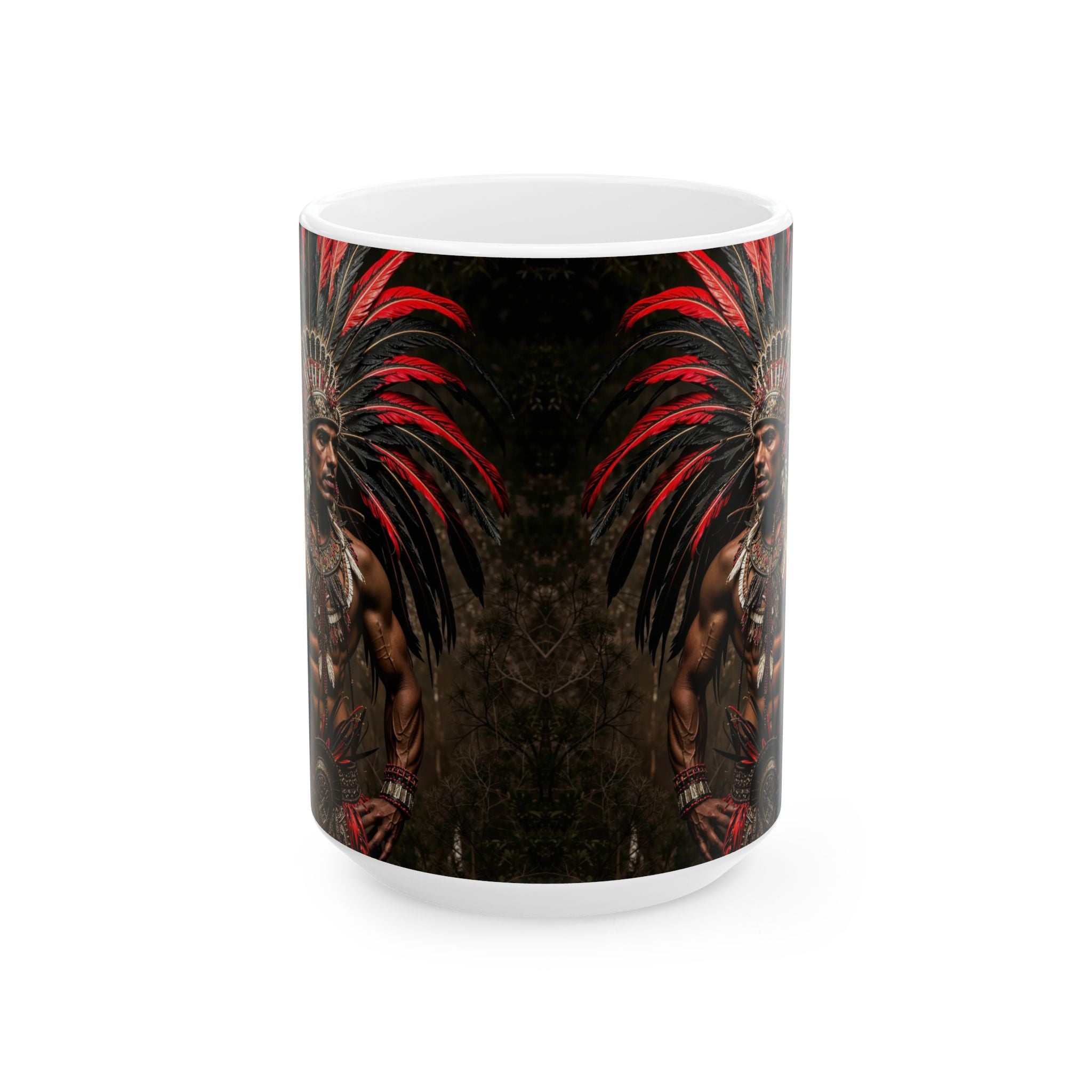 Aztec Sun Guardian – Ceramic Mug (11oz, 15oz • Dishwasher & Microwave Safe • Made in USA • Personalized Option)