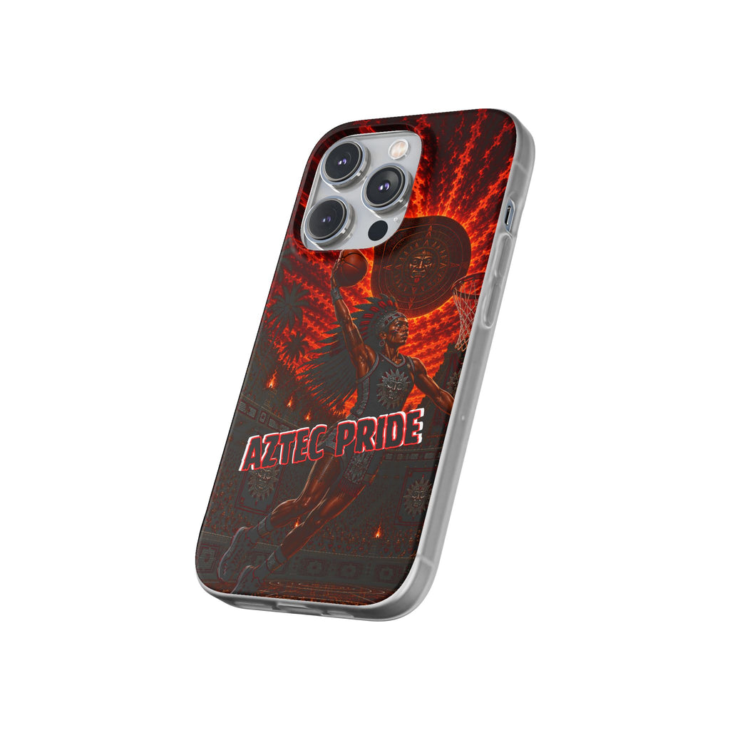 Aztec Basketball Female Warrior – Flexi Phone Case (iPhone & Samsung • Clear TPU • Made & Shipped in the USA • 🚚 FREE USA Shipping • Personalized Option)