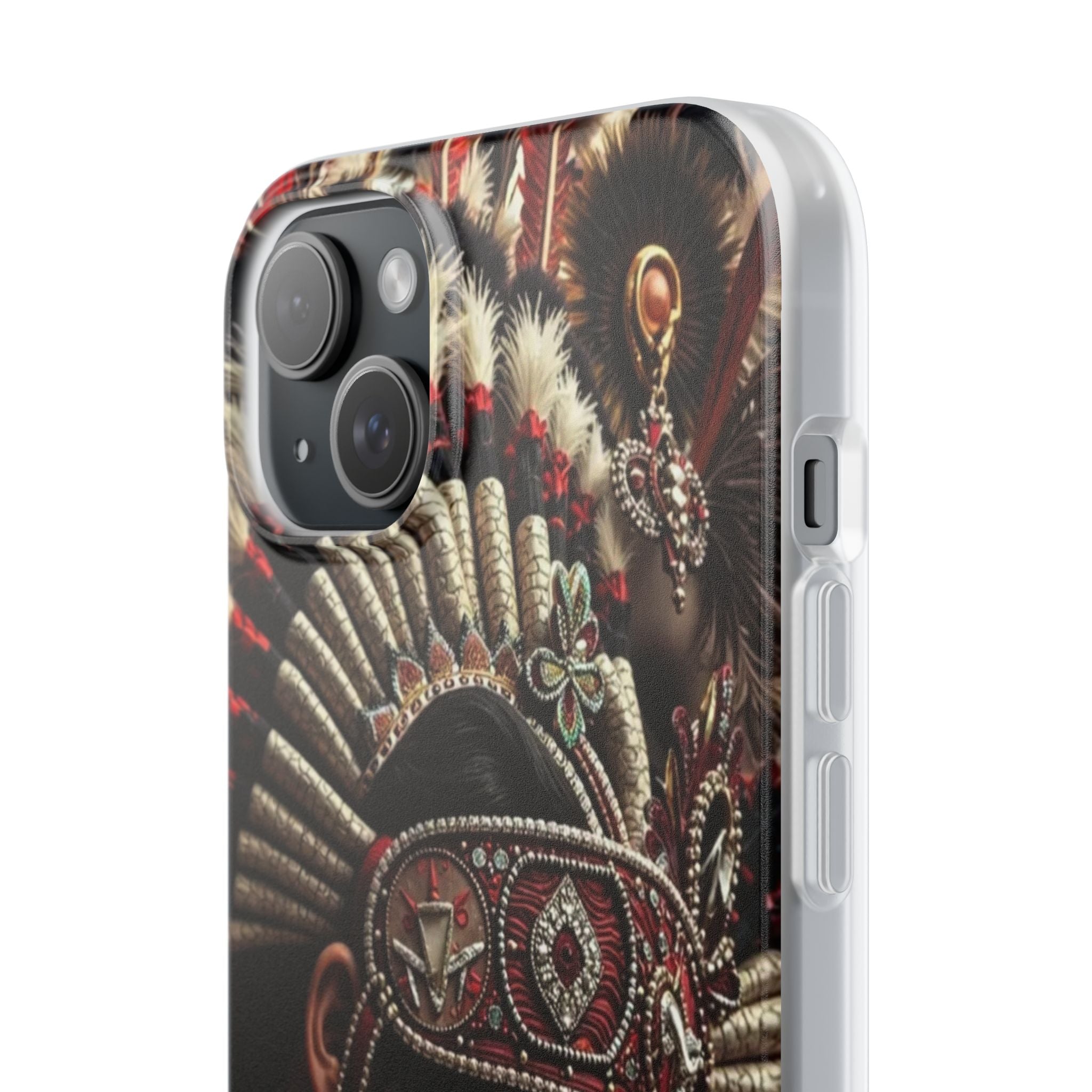 Aztec Goddess Spirit – Flexi Phone Case (iPhone & Samsung • Clear TPU • Made in USA • Personalized Option)