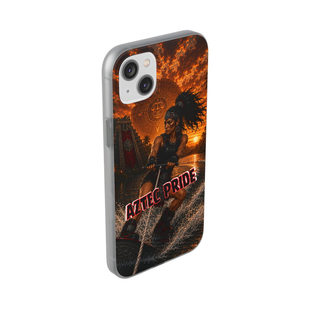 Aztec Wakeboard Female Warrior – Flexi Phone Case (iPhone & Samsung • Clear TPU • Made & Shipped in the USA • 🚚 FREE USA Shipping • Personalized Option)