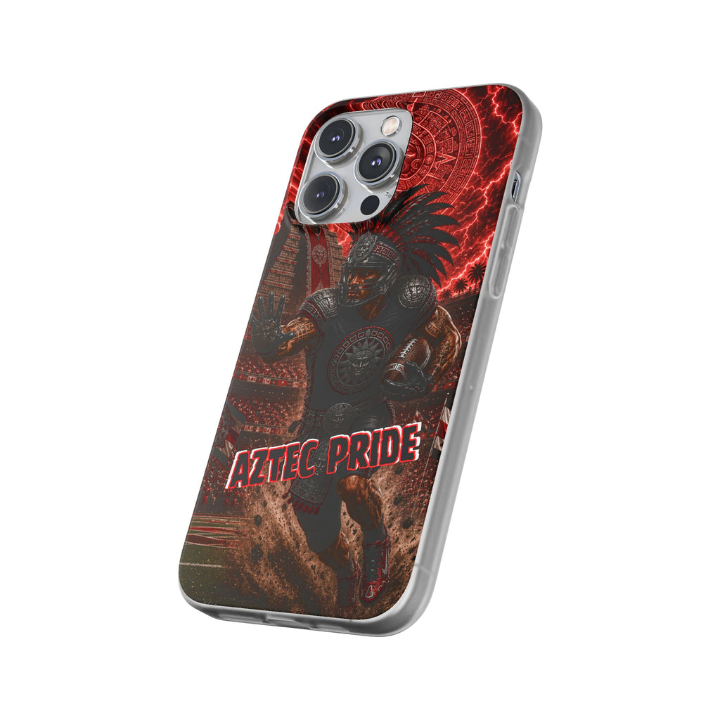 Aztec Football Warrior – Flexi Phone Case (iPhone & Samsung • Clear TPU • Made in USA • Personalized Option)