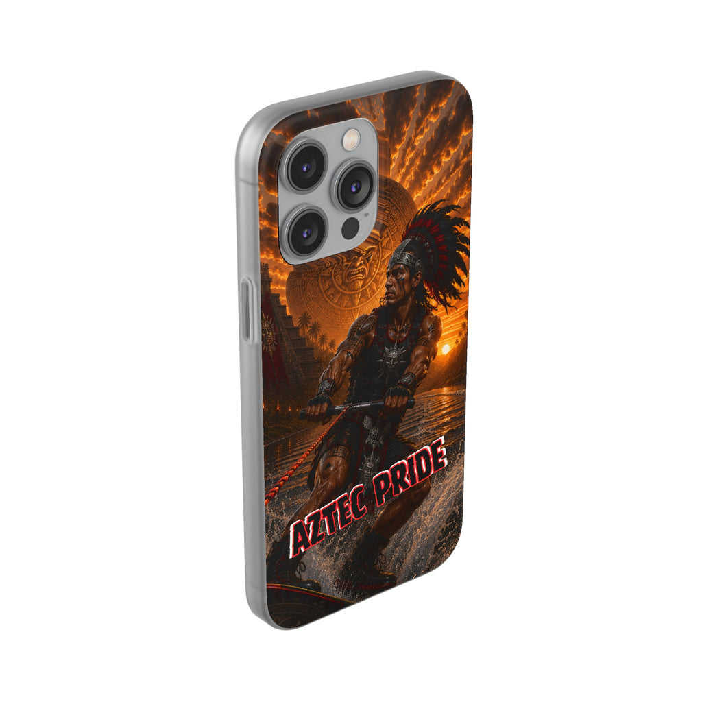 Aztec Wakeboard Male Warrior – Flexi Phone Case (iPhone & Samsung • Clear TPU • Made & Shipped in the USA • 🚚 FREE USA Shipping • Personalized Option)