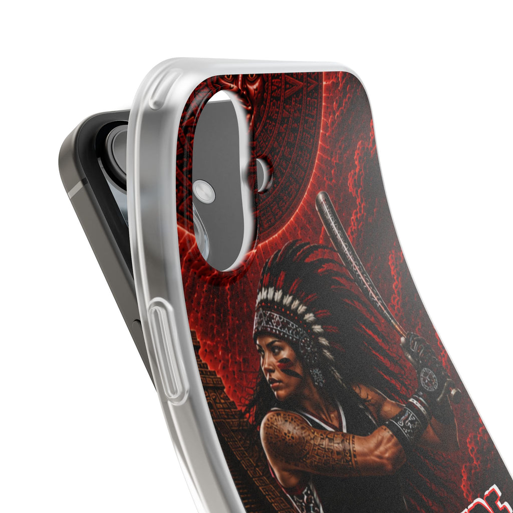Aztec Softball Warrior – Flexi Phone Case (iPhone & Samsung • Clear TPU • Made in USA • Personalized Option)