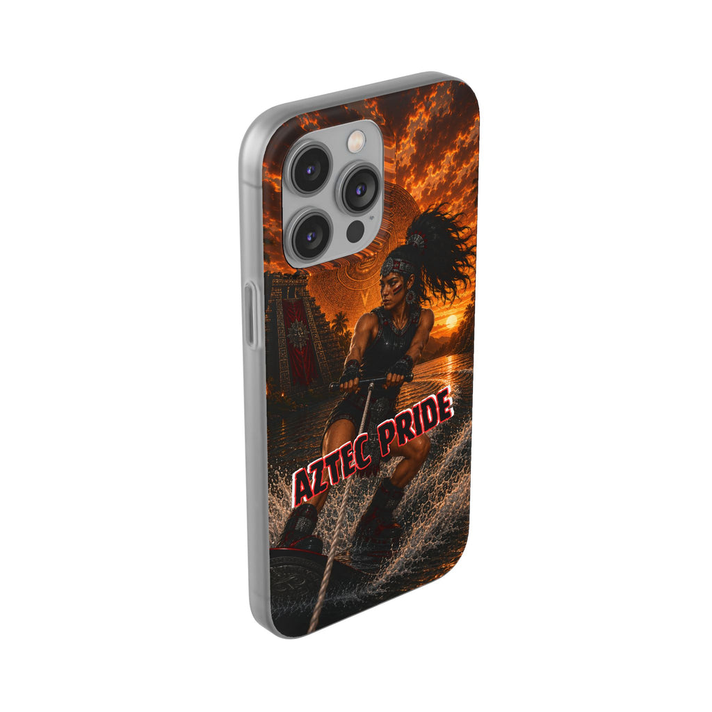 Aztec Wakeboard Female Warrior – Flexi Phone Case (iPhone & Samsung • Clear TPU • Made & Shipped in the USA • 🚚 FREE USA Shipping • Personalized Option)