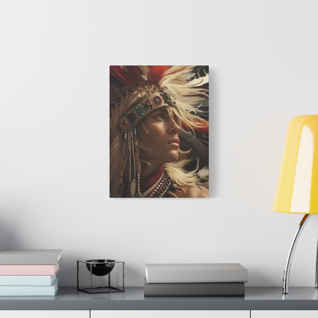 Aztec Sky Prince – Bold Aztec Wall Art Canvas