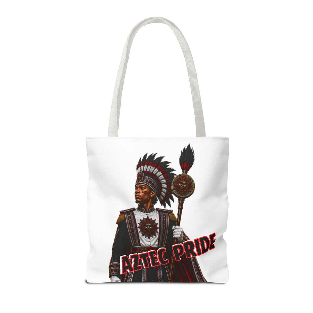 Aztec Band Warrior Tote Bag | Aztec-Inspired AI Art • Made & Shipped in the USA • 🚚 FREE USA Shipping • FREE Personalization