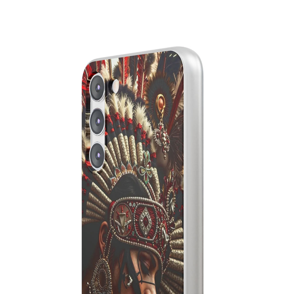 Aztec Goddess Spirit – Flexi Phone Case (iPhone & Samsung • Clear TPU • Made in USA • Personalized Option)