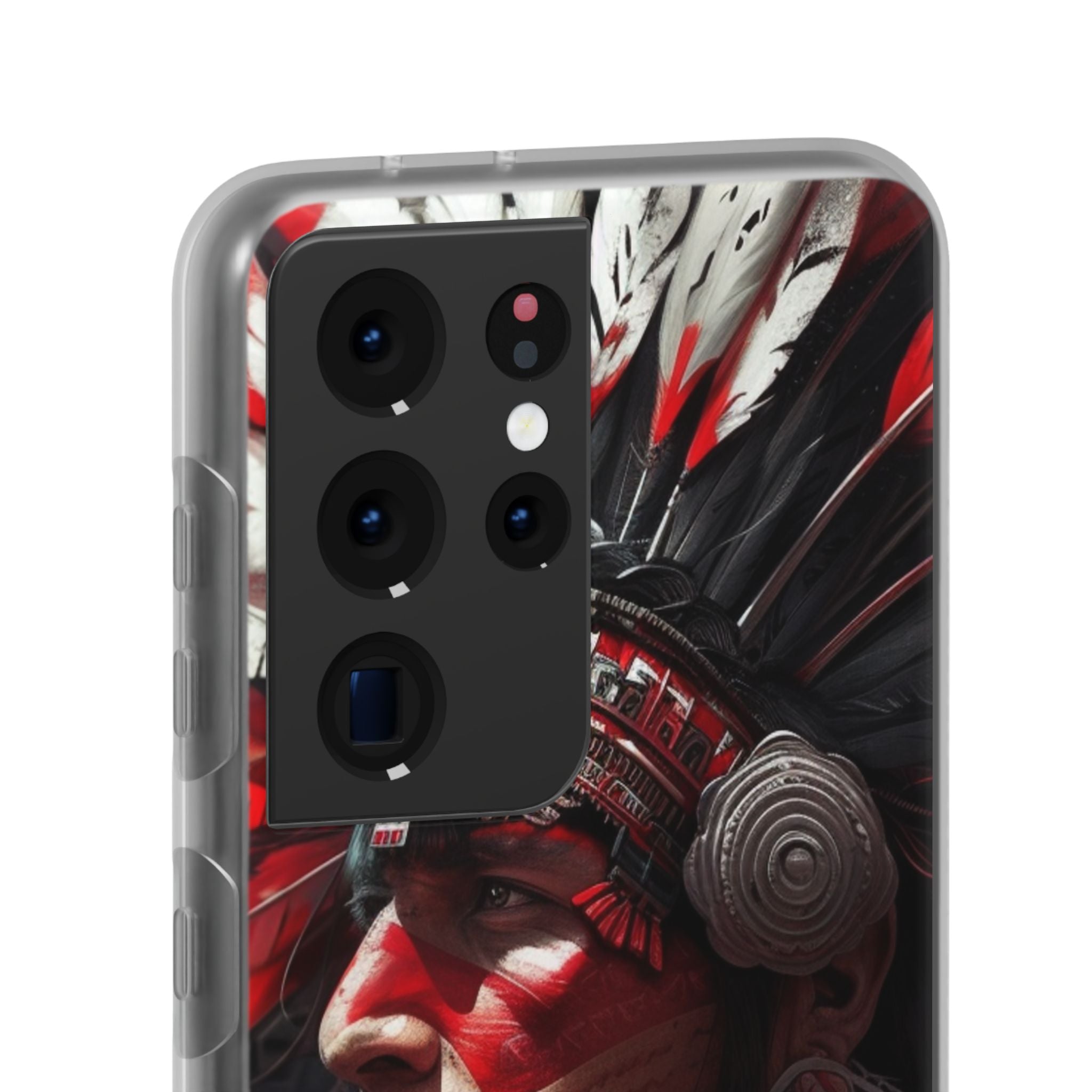 Aztec Loyal Warrior – Flexi Phone Case (iPhone & Samsung • Clear TPU • Made in USA • Personalized Option)