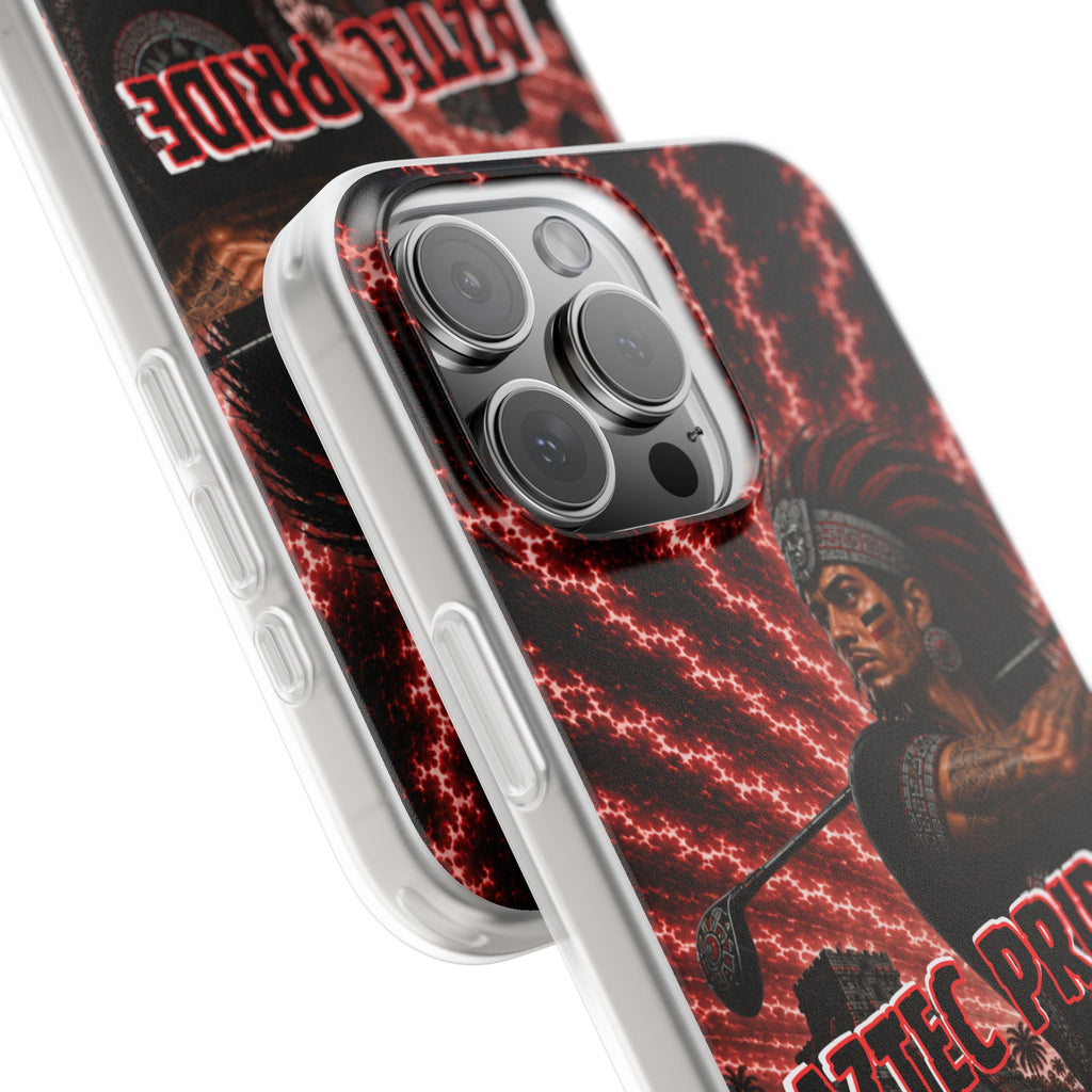 Aztec Golf Male Warrior – Flexi Phone Case (iPhone & Samsung • Clear TPU • Made & Shipped in the USA • 🚚 FREE USA Shipping • Personalized Option)
