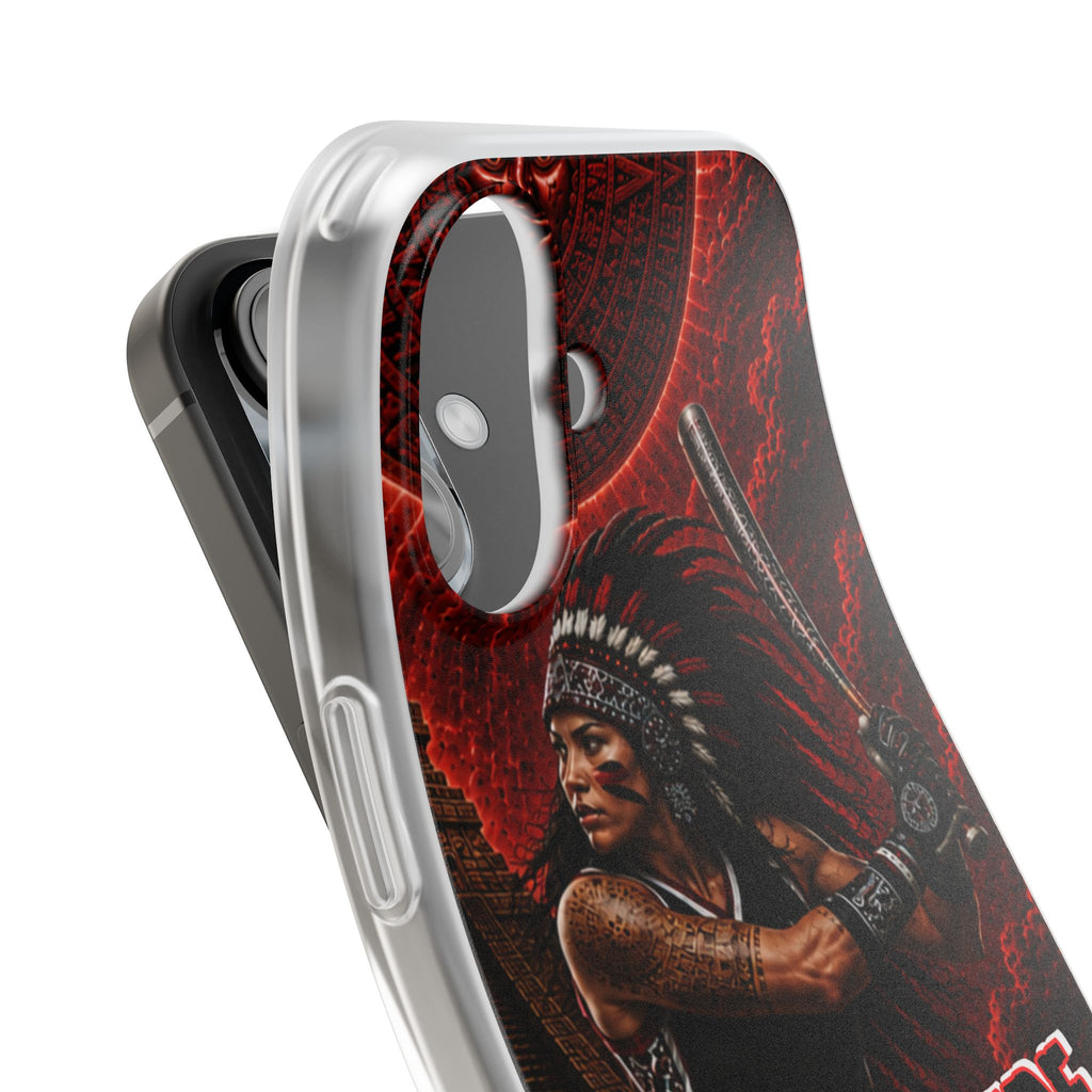 Aztec Softball Warrior – Flexi Phone Case (iPhone & Samsung • Clear TPU • Made in USA • Personalized Option)