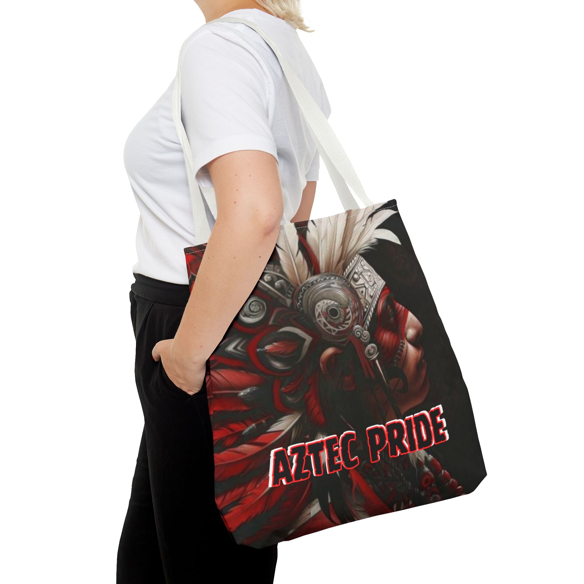 Aztec Warrior King Tote Bag – Aztec-Inspired Reusable Shopping Bag | GringoArte