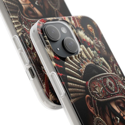 Aztec Goddess Spirit – Flexi Phone Case (iPhone & Samsung • Clear TPU • Made in USA • Personalized Option)