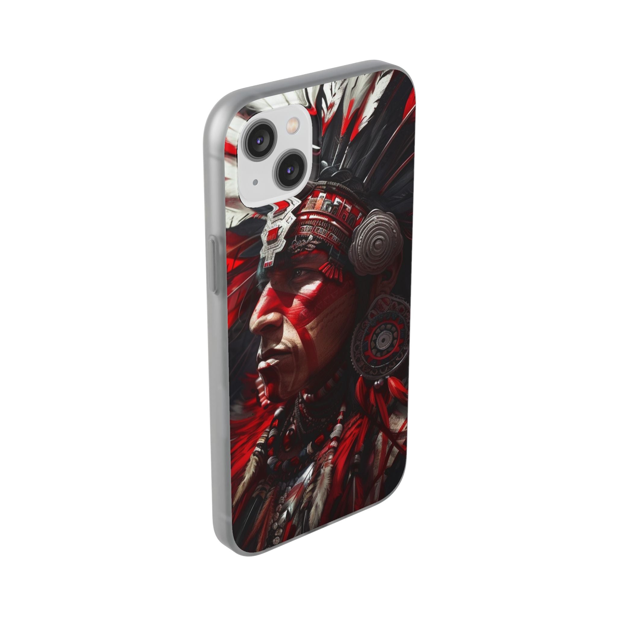 Aztec Loyal Warrior – Flexi Phone Case (iPhone & Samsung • Clear TPU • Made in USA • Personalized Option)
