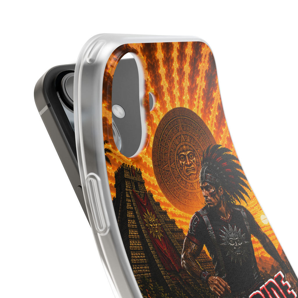 Aztec Soccer Male Warrior – Flexi Phone Case (iPhone & Samsung • Clear TPU • Made & Shipped in the USA • 🚚 FREE USA Shipping • Personalized Option)