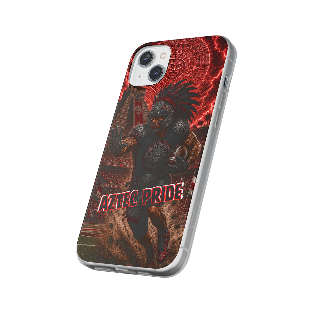 Aztec Football Warrior – Flexi Phone Case (iPhone & Samsung • Clear TPU • Made in USA • Personalized Option)