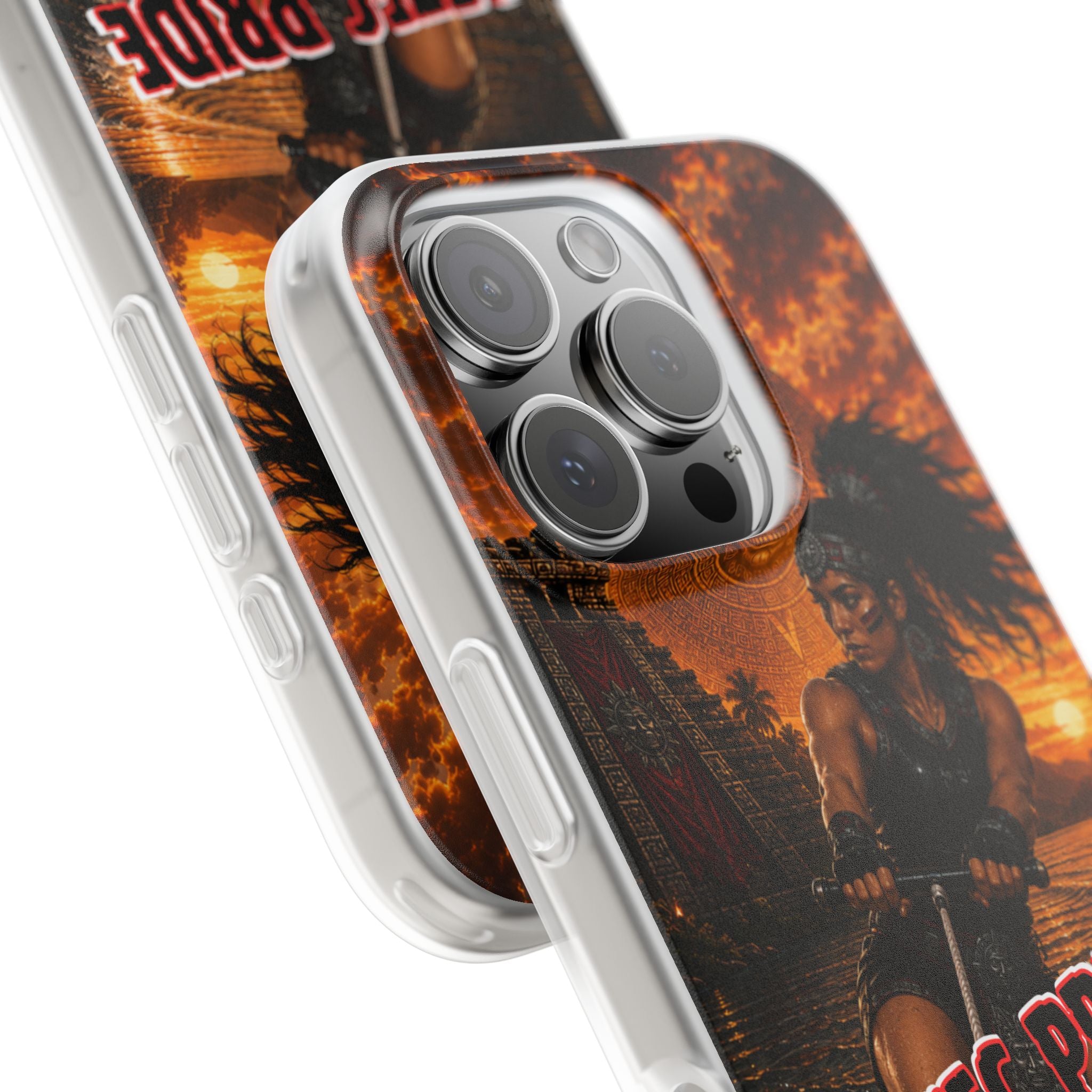 Aztec Wakeboard Female Warrior – Flexi Phone Case (iPhone & Samsung • Clear TPU • Made & Shipped in the USA • 🚚 FREE USA Shipping • Personalized Option)