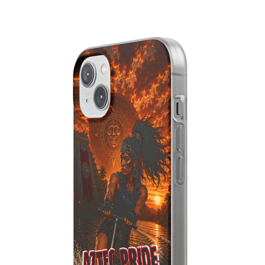 Aztec Wakeboard Female Warrior – Flexi Phone Case (iPhone & Samsung • Clear TPU • Made & Shipped in the USA • 🚚 FREE USA Shipping • Personalized Option)