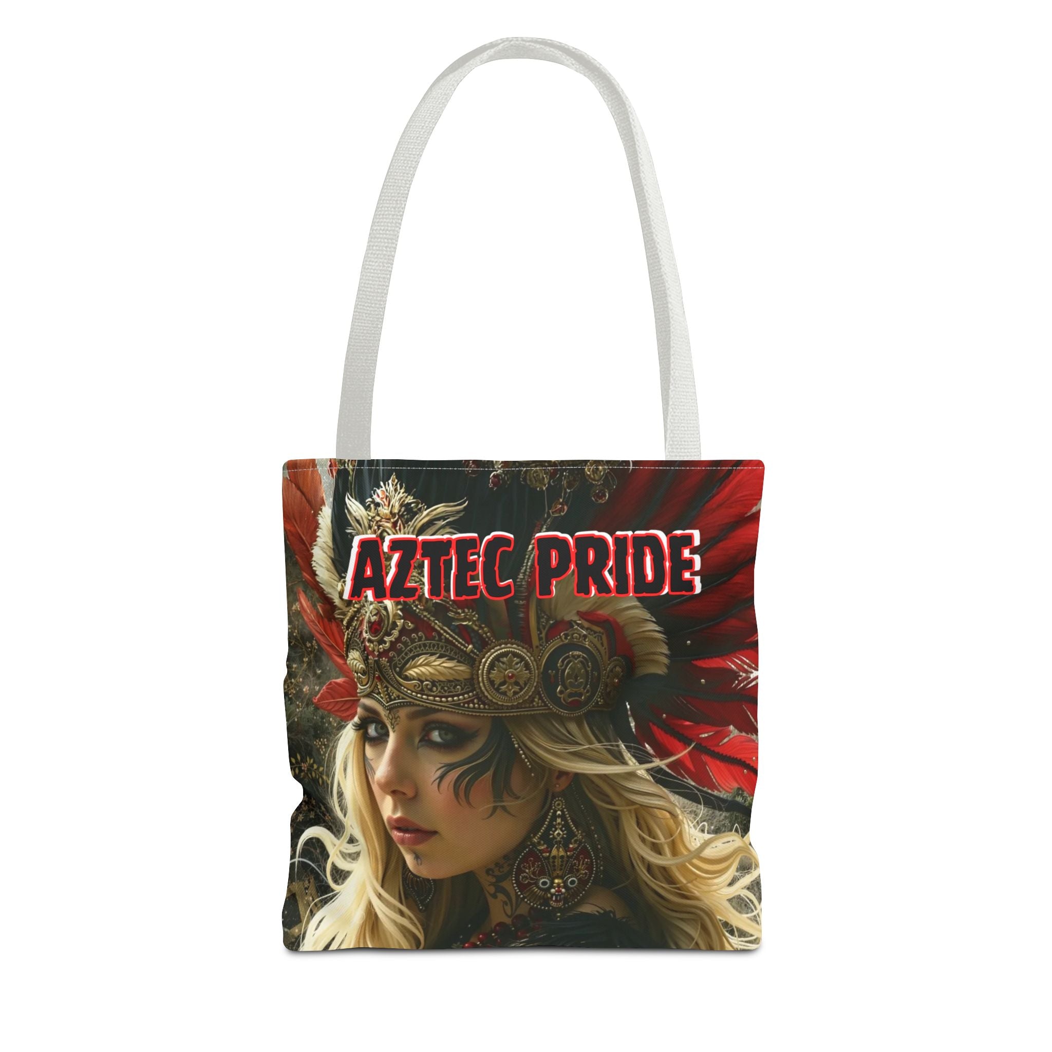 Aztec Fireheart Queen Tote Bag – Aztec-Inspired Reusable Shopping Bag | GringoArte