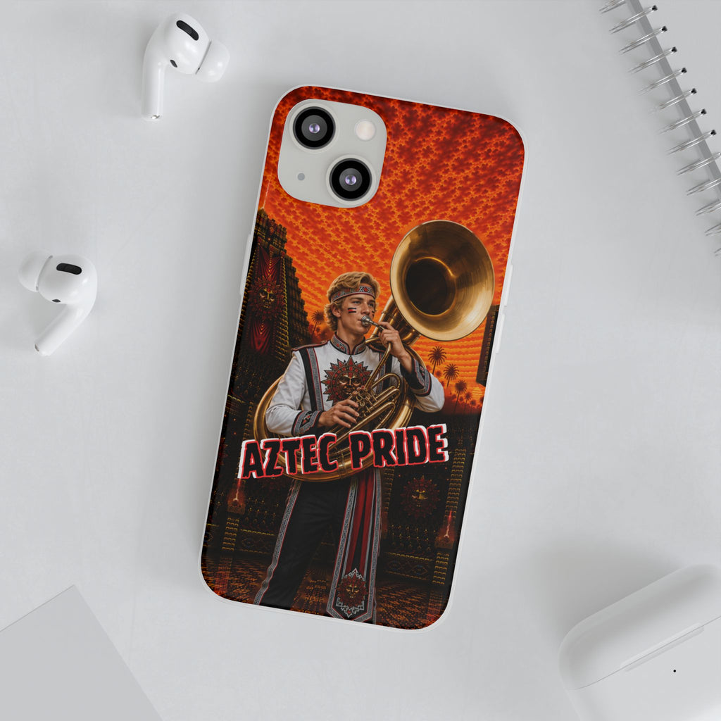 Aztec Band Warrior – Flexi Phone Case (iPhone & Samsung • Clear TPU • Made & Shipped in the USA • 🚚 FREE USA Shipping • Personalized Option)