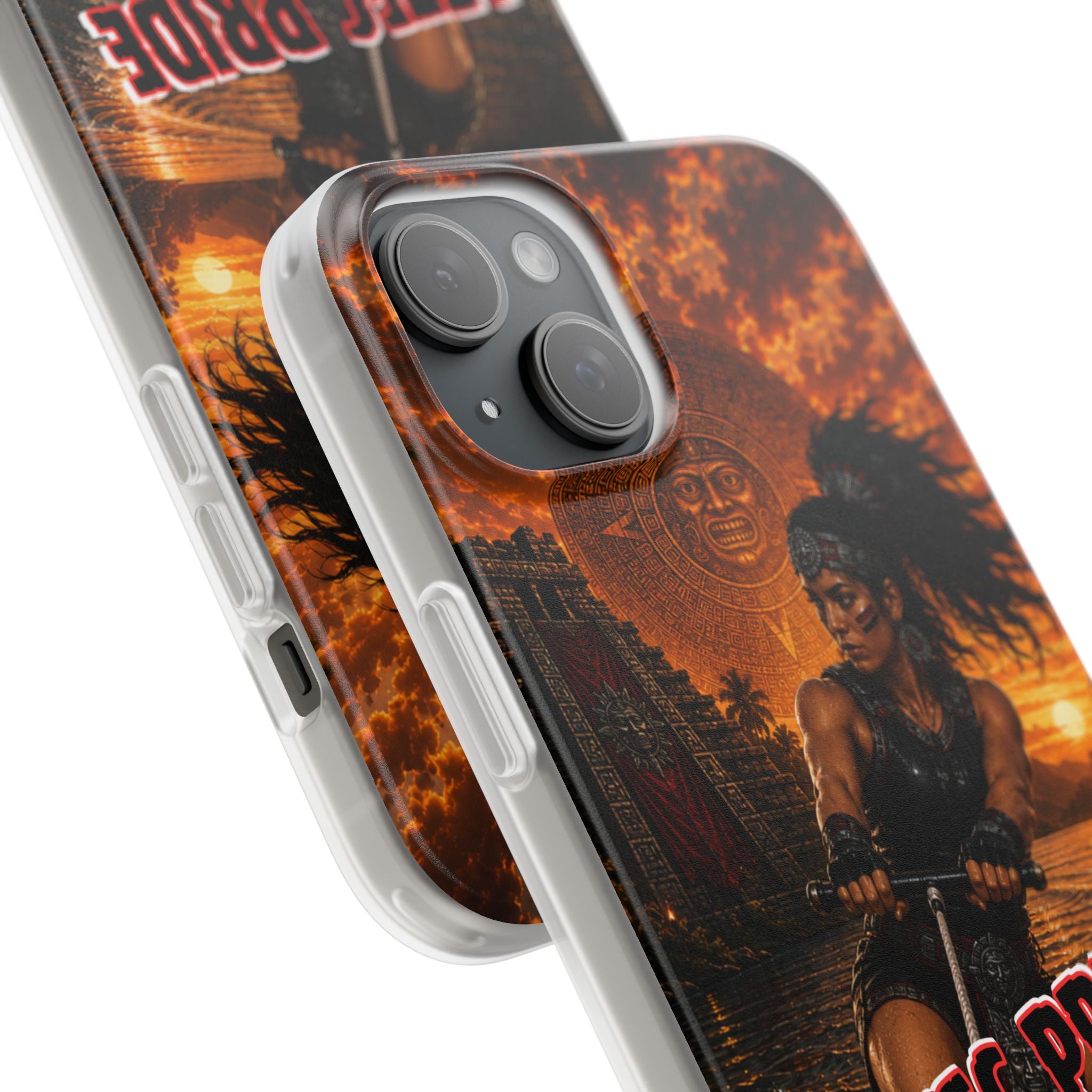 Aztec Wakeboard Female Warrior – Flexi Phone Case (iPhone & Samsung • Clear TPU • Made & Shipped in the USA • 🚚 FREE USA Shipping • Personalized Option)