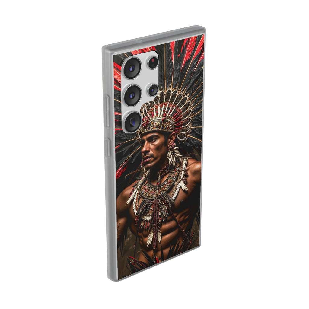 Aztec Sun Guardian – Flexi Phone Case (iPhone & Samsung • Clear TPU • Made in USA • Personalized Option)