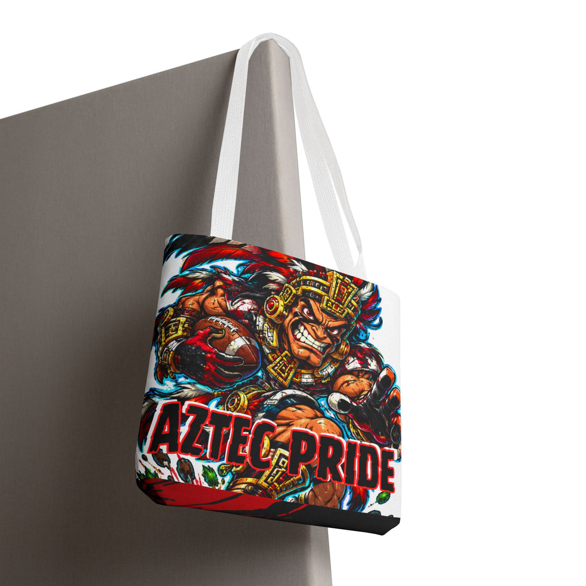 Aztec Football Savage Warrior Tote Bag