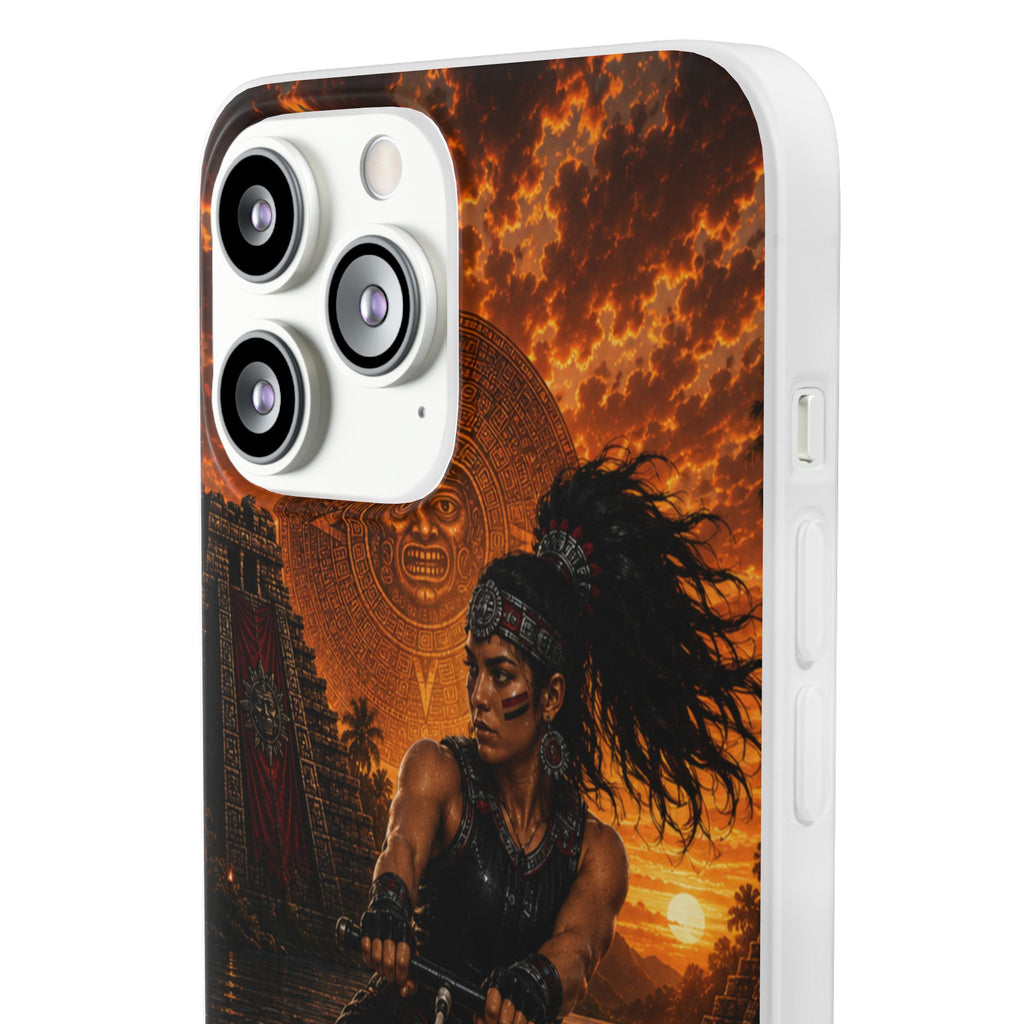 Aztec Wakeboard Female Warrior – Flexi Phone Case (iPhone & Samsung • Clear TPU • Made & Shipped in the USA • 🚚 FREE USA Shipping • Personalized Option)