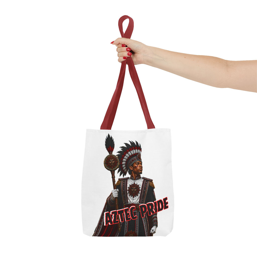 Aztec Band Warrior Tote Bag | Aztec-Inspired AI Art • Made & Shipped in the USA • 🚚 FREE USA Shipping • FREE Personalization
