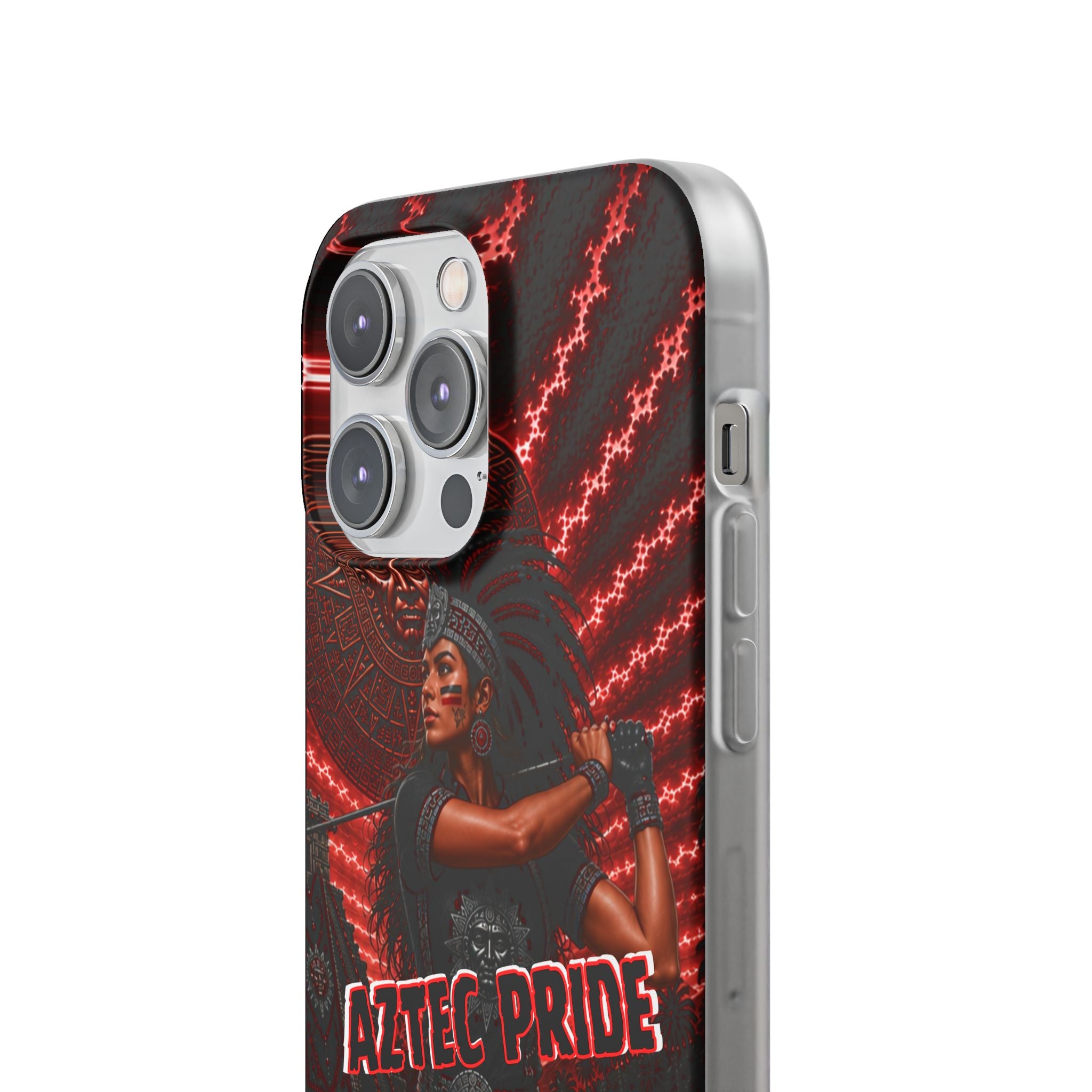 Aztec Golf Female Warrior – Flexi Phone Case (iPhone & Samsung • Clear TPU • Made & Shipped in the USA • 🚚 FREE USA Shipping • Personalized Option)