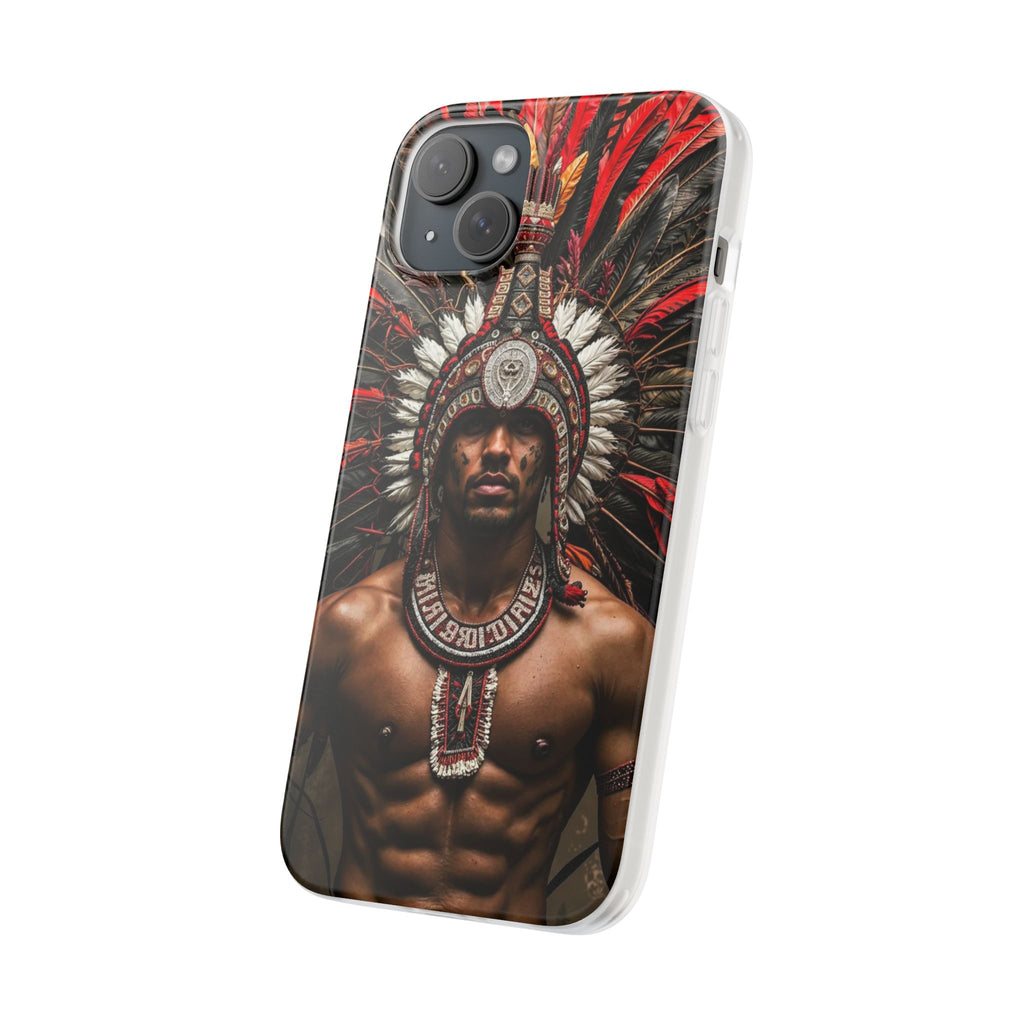 Aztec Warrior Eagle – Flexi Phone Case (iPhone & Samsung • Clear TPU • Made in USA • Personalized Option)