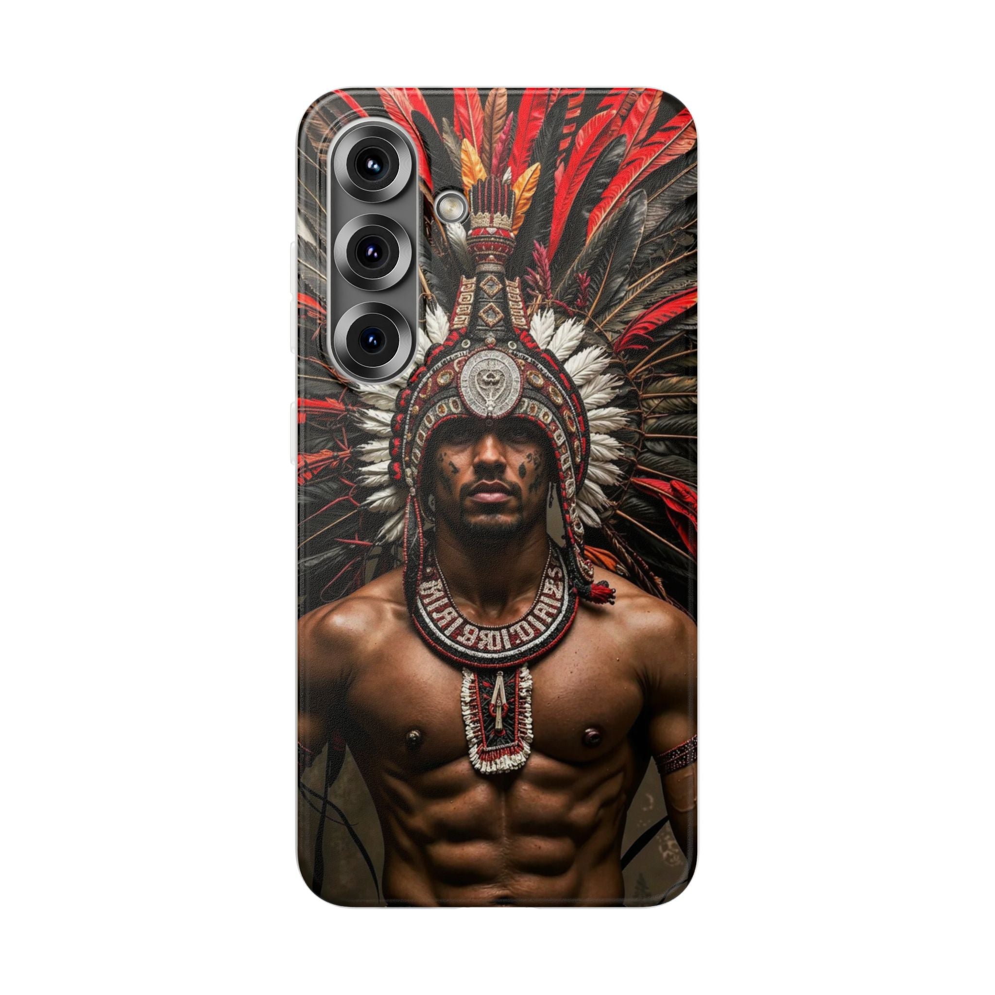 Aztec Warrior Eagle – Flexi Phone Case (iPhone & Samsung • Clear TPU • Made in USA • Personalized Option)
