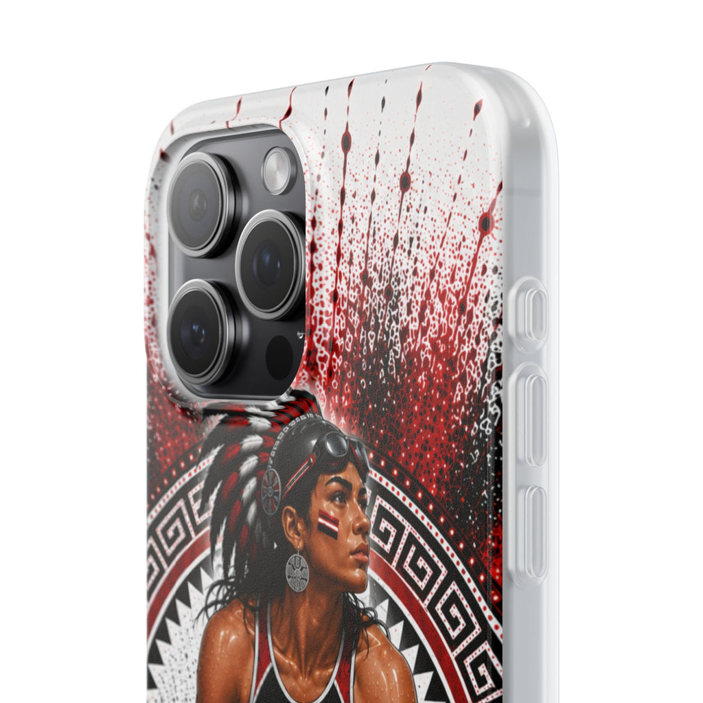 Aztec Swim & Dive Warrior – Flexi Phone Case (iPhone & Samsung • Clear TPU • Made & Shipped in the USA • 🚚 FREE USA Shipping • Personalized Option)