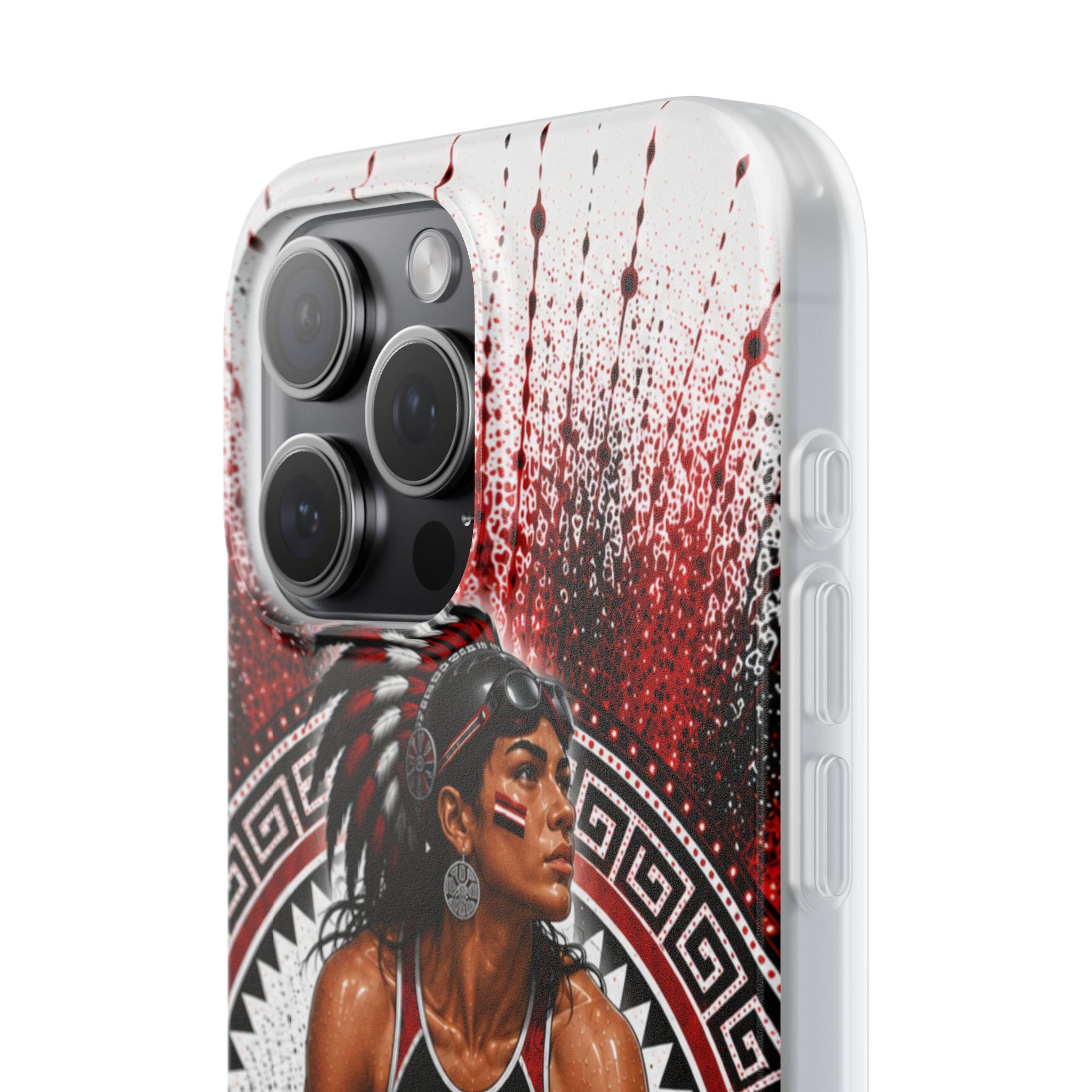 Aztec Swim & Dive Warrior – Flexi Phone Case (iPhone & Samsung • Clear TPU • Made & Shipped in the USA • 🚚 FREE USA Shipping • Personalized Option)