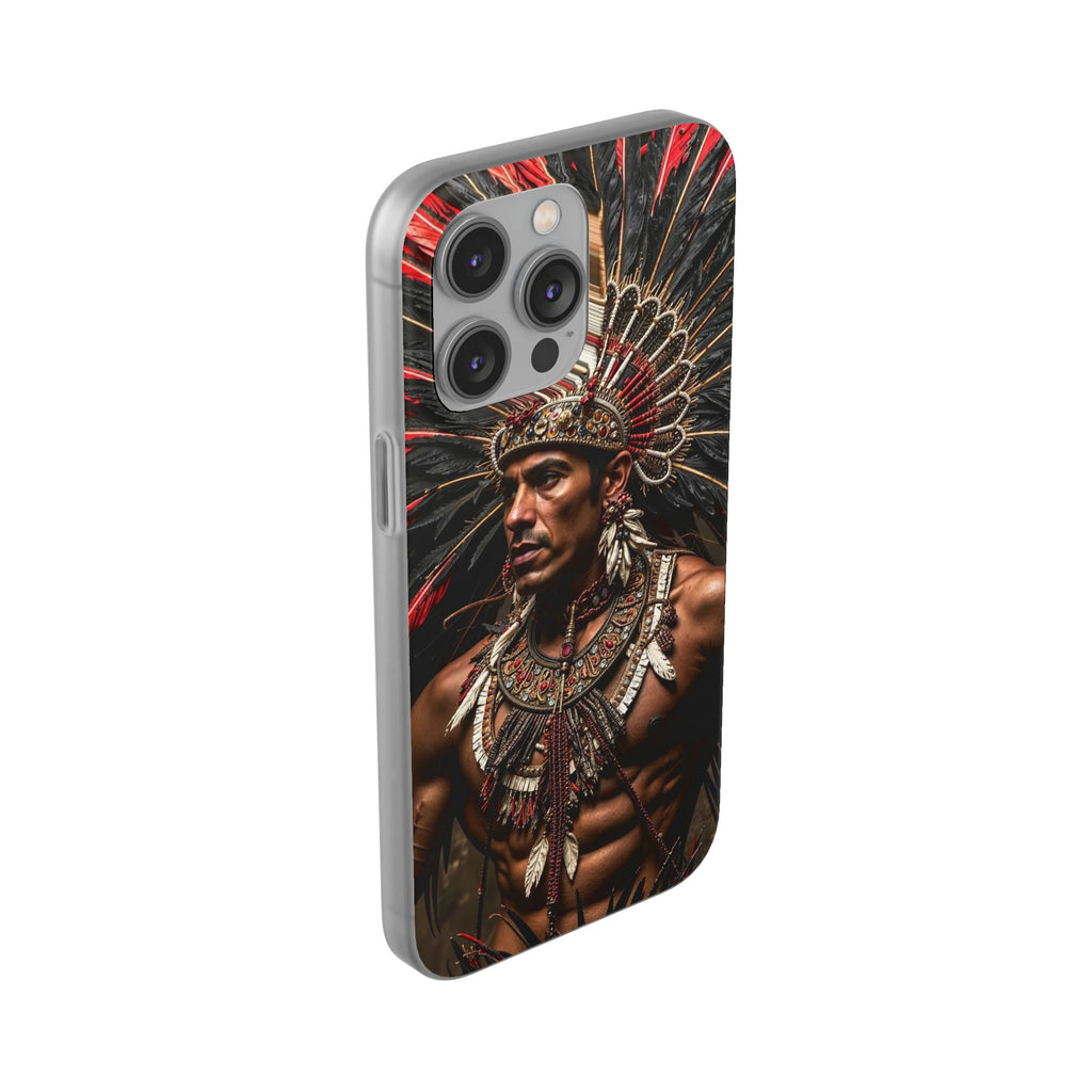 Aztec Sun Guardian – Flexi Phone Case (iPhone & Samsung • Clear TPU • Made in USA • Personalized Option)