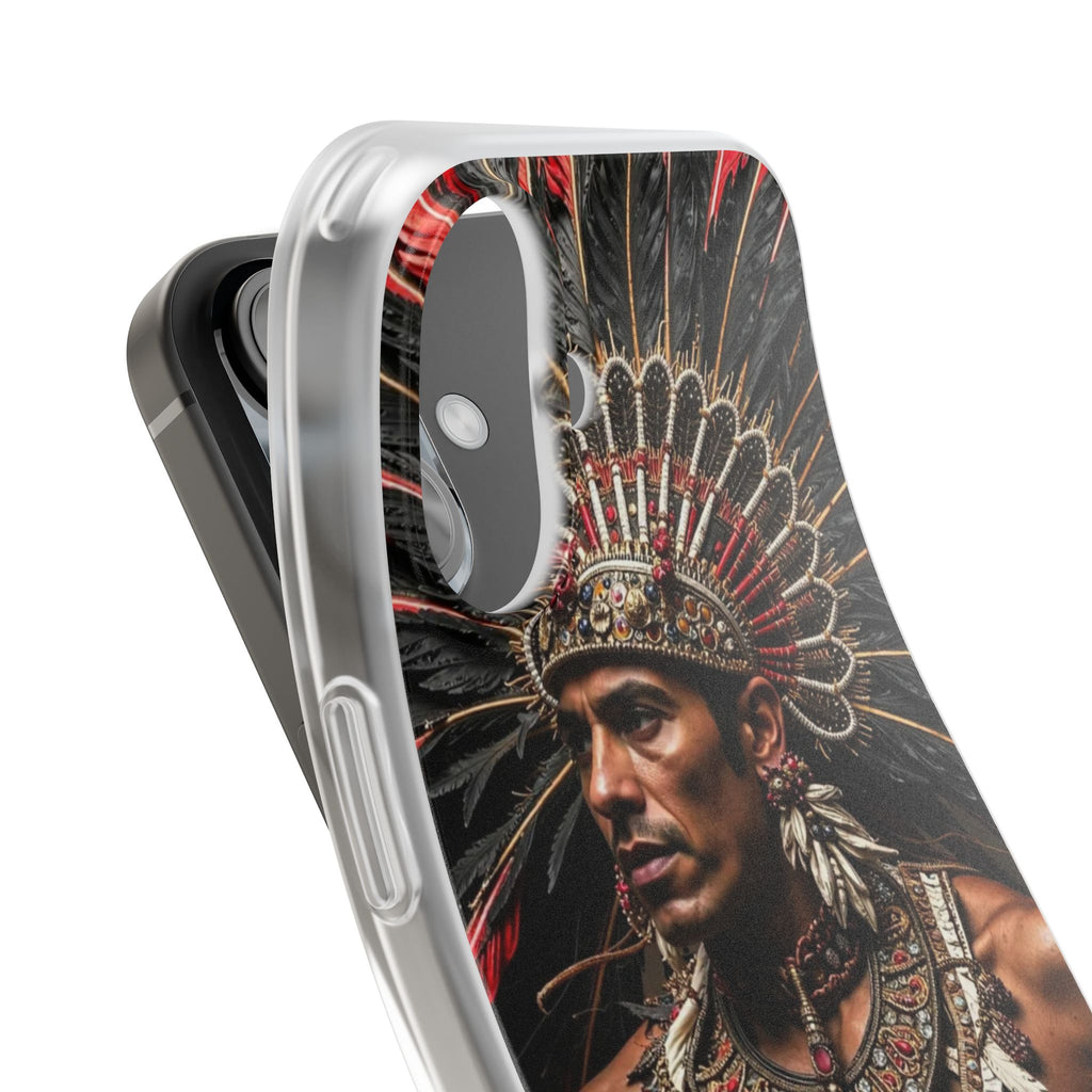 Aztec Sun Guardian – Flexi Phone Case (iPhone & Samsung • Clear TPU • Made in USA • Personalized Option)