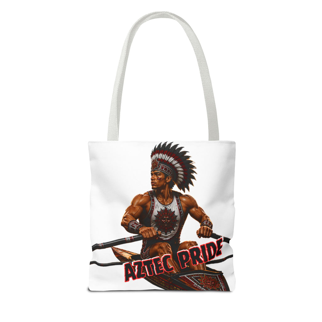 Aztec Rowing Warrior Tote Bag | Aztec-Inspired AI Art • Made & Shipped in the USA • 🚚 FREE USA Shipping • FREE Personalization
