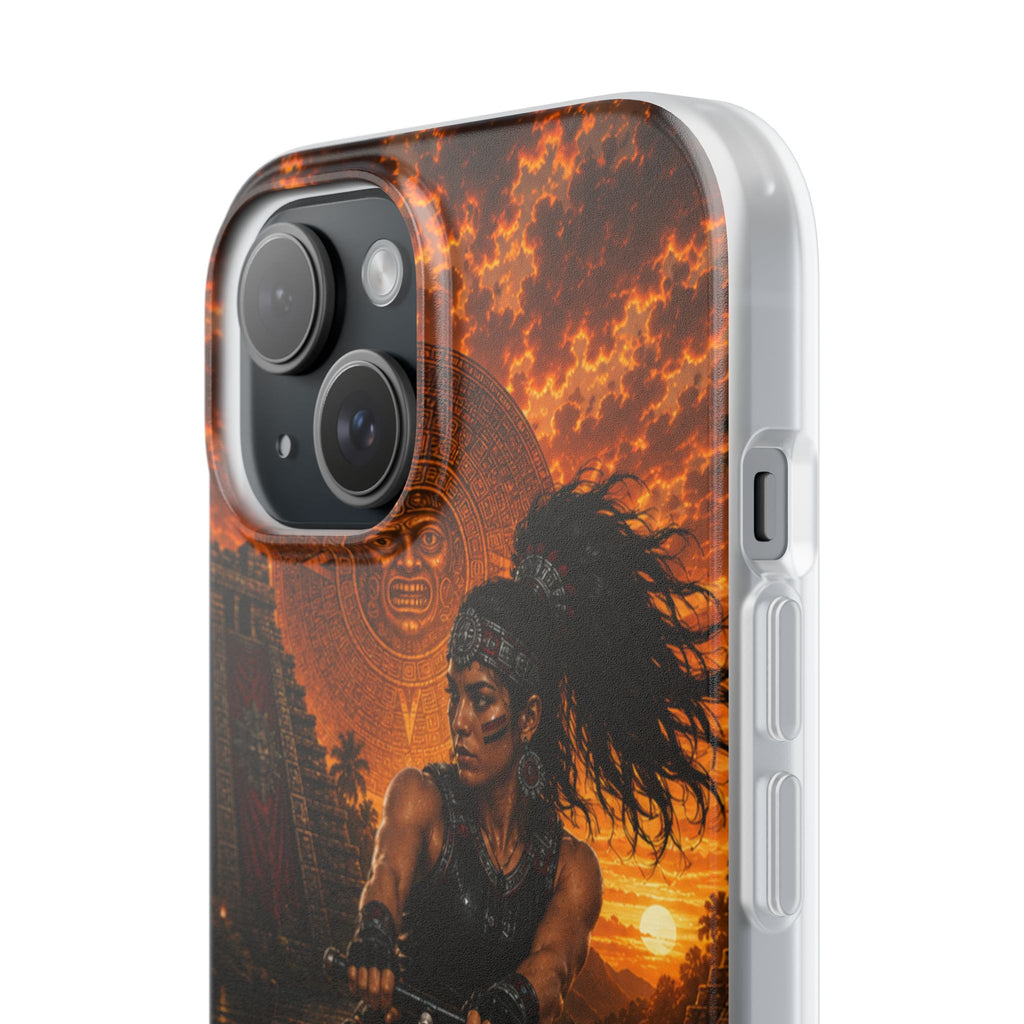 Aztec Wakeboard Female Warrior – Flexi Phone Case (iPhone & Samsung • Clear TPU • Made & Shipped in the USA • 🚚 FREE USA Shipping • Personalized Option)