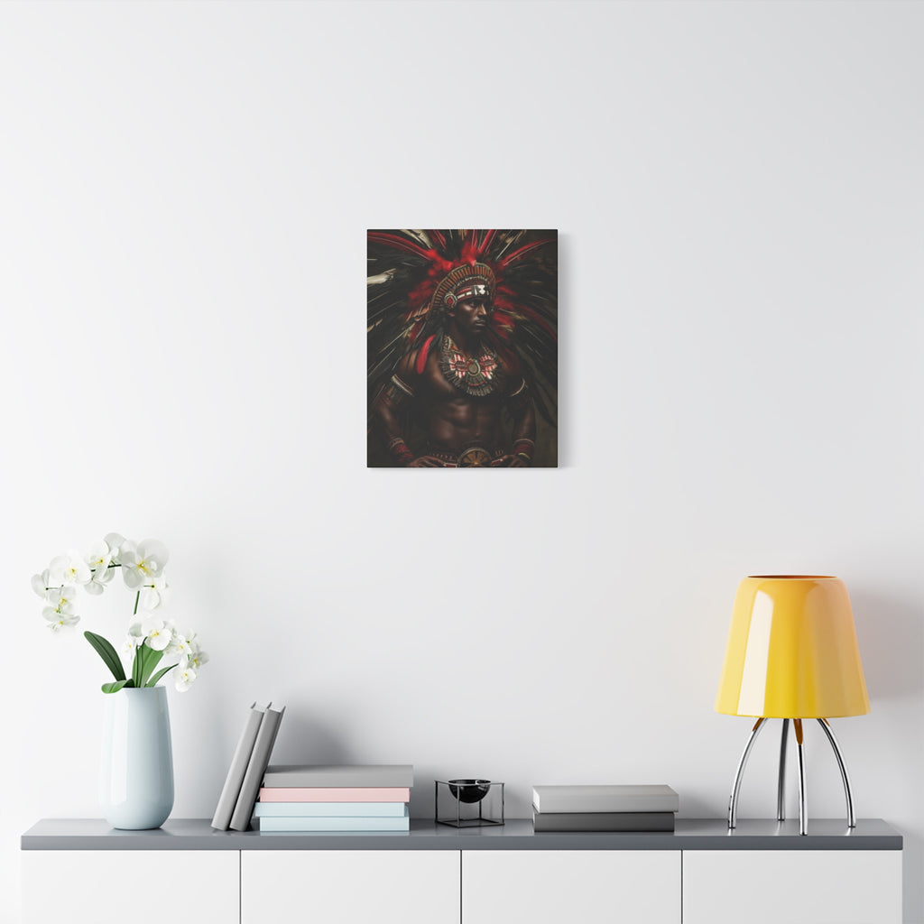 Aztec Panther Warrior – Bold Aztec Wall Art Canvas