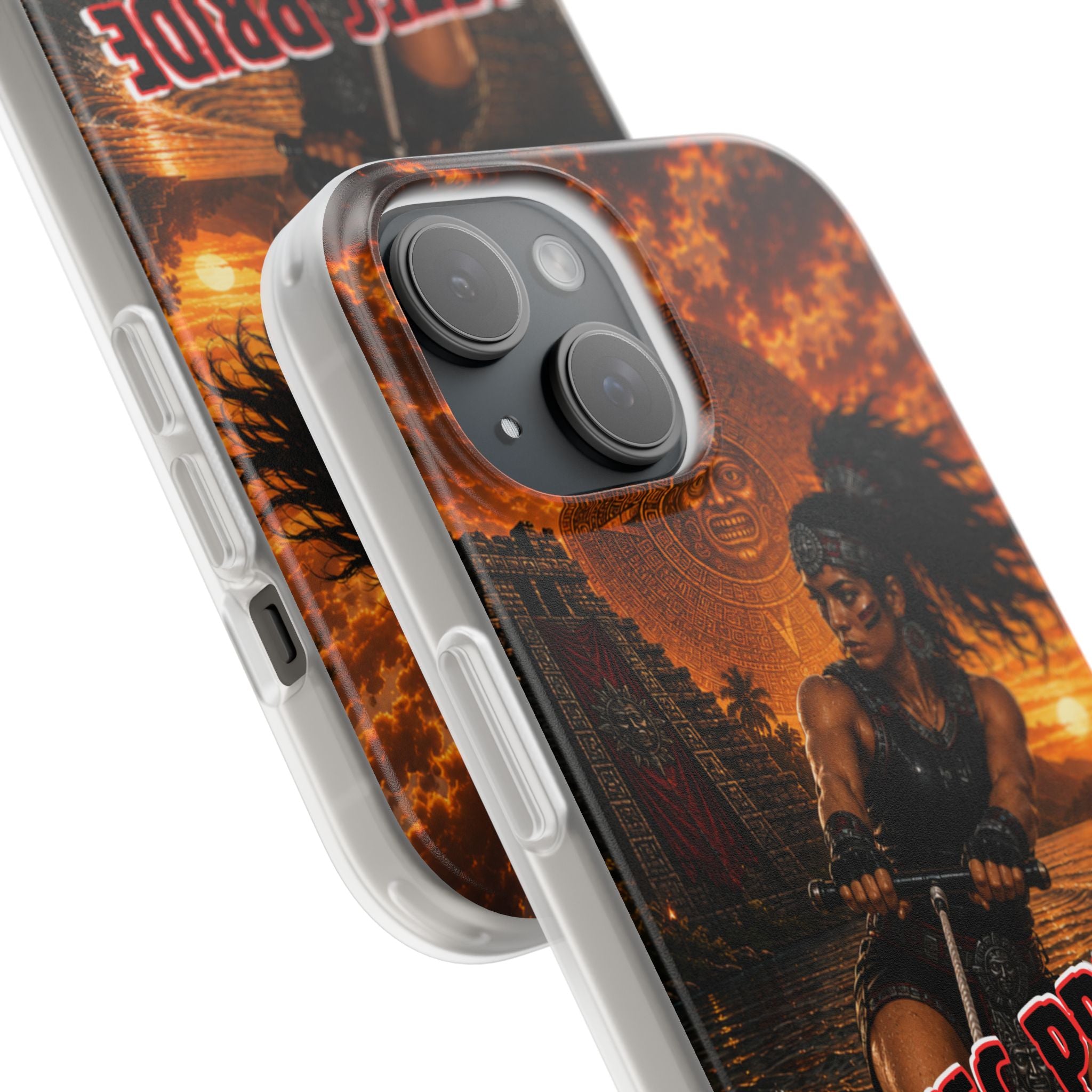 Aztec Wakeboard Female Warrior – Flexi Phone Case (iPhone & Samsung • Clear TPU • Made & Shipped in the USA • 🚚 FREE USA Shipping • Personalized Option)