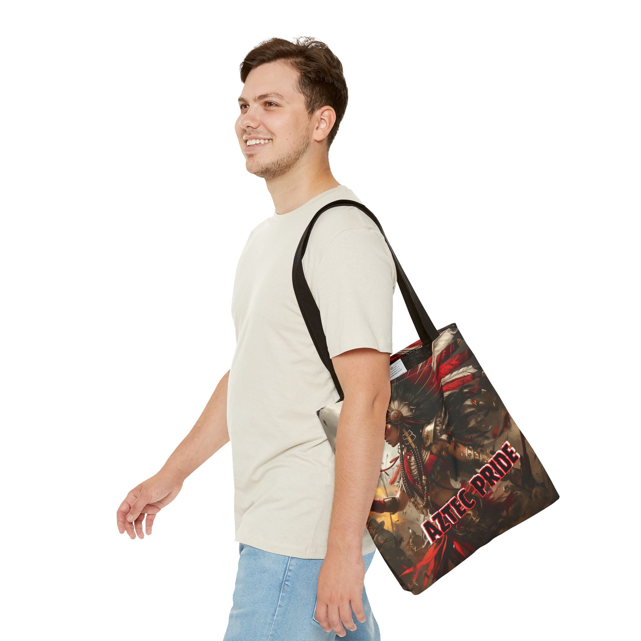Aztec Warrior Queen Tote Bag – Aztec-Inspired Reusable Shopping Bag | GringoArte