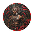 Aztec Sun Guardian Round Vinyl Sticker – Waterproof Matte Decal (2”–6”)