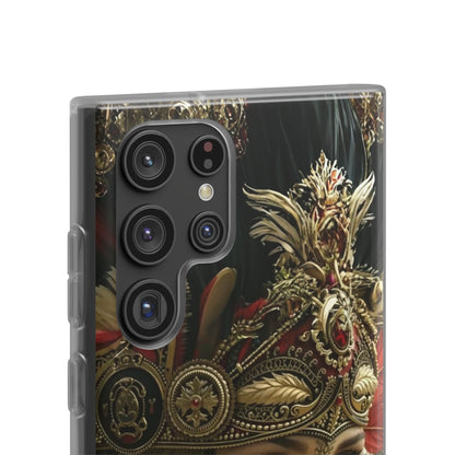 Aztec Fireheart Queen – Flexi Phone Case (iPhone & Samsung • Clear TPU • Made in USA • Personalized Option)